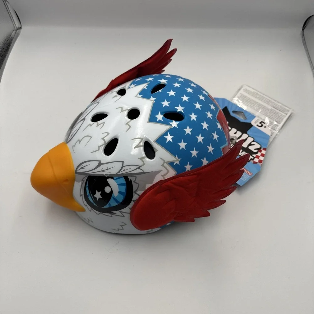 Raskullz 3D Sam Eagle Childs Bike & Skate Helmet Red, White, Blue Ages 5+ New